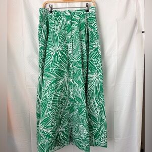 Tabitha Green and White A-Line Skirt